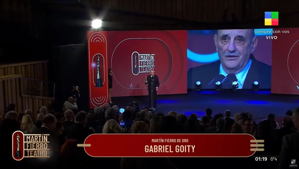 Martn Fierro al Teatro: Gabriel Goity gan el Oro y agradeci a la Educacin Pblica 